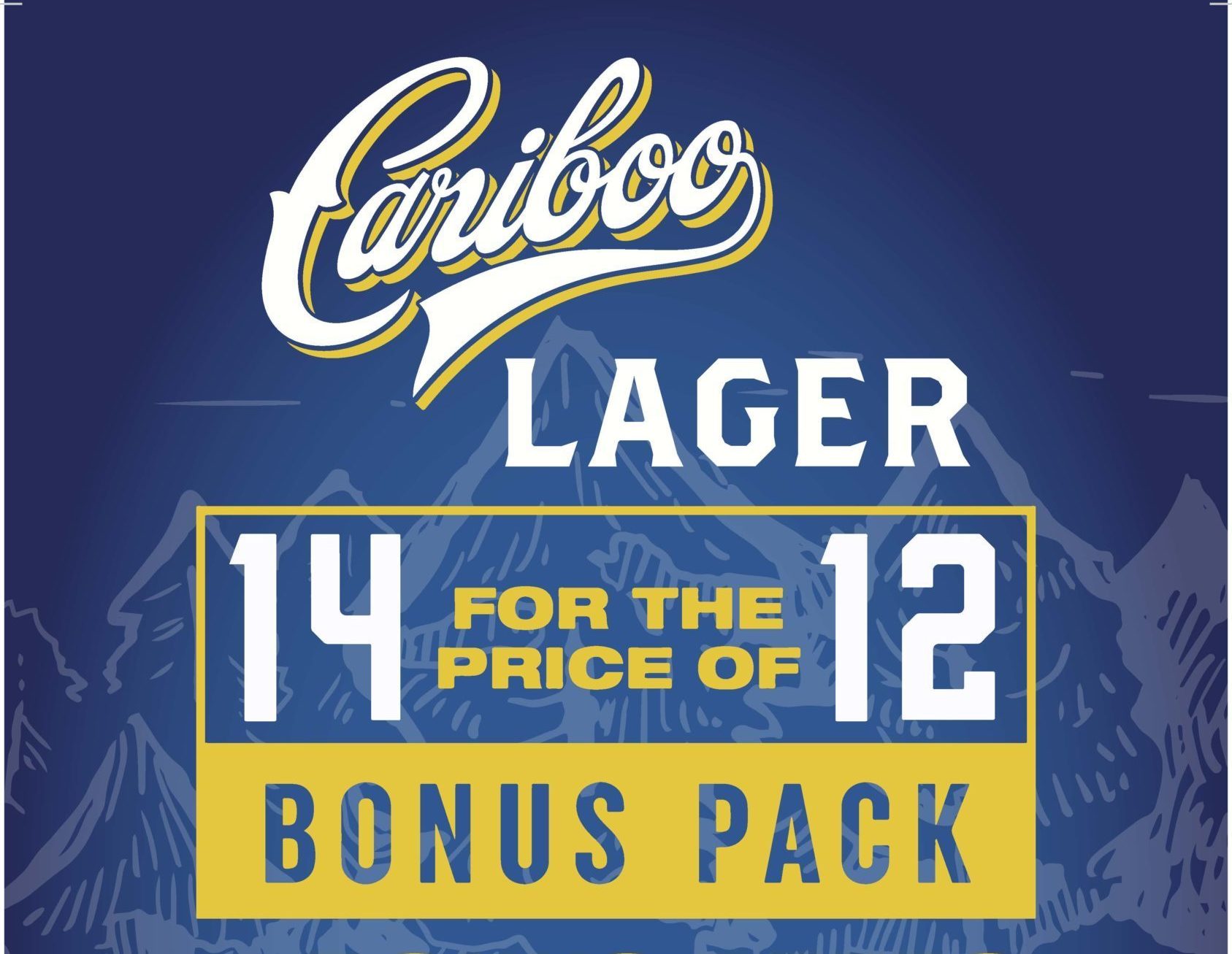 Cariboo Lager “14 for the price of 12” Limited Edition BONUS packs available in BC!