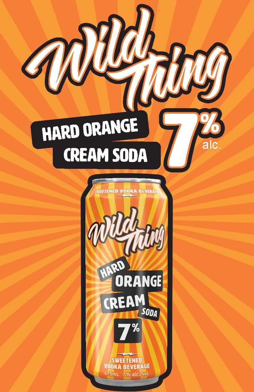 NEW RELEASE: Wild Thing Hard Orange Cream Soda